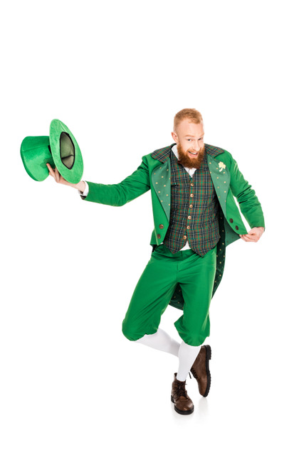 leprechaun in green costume