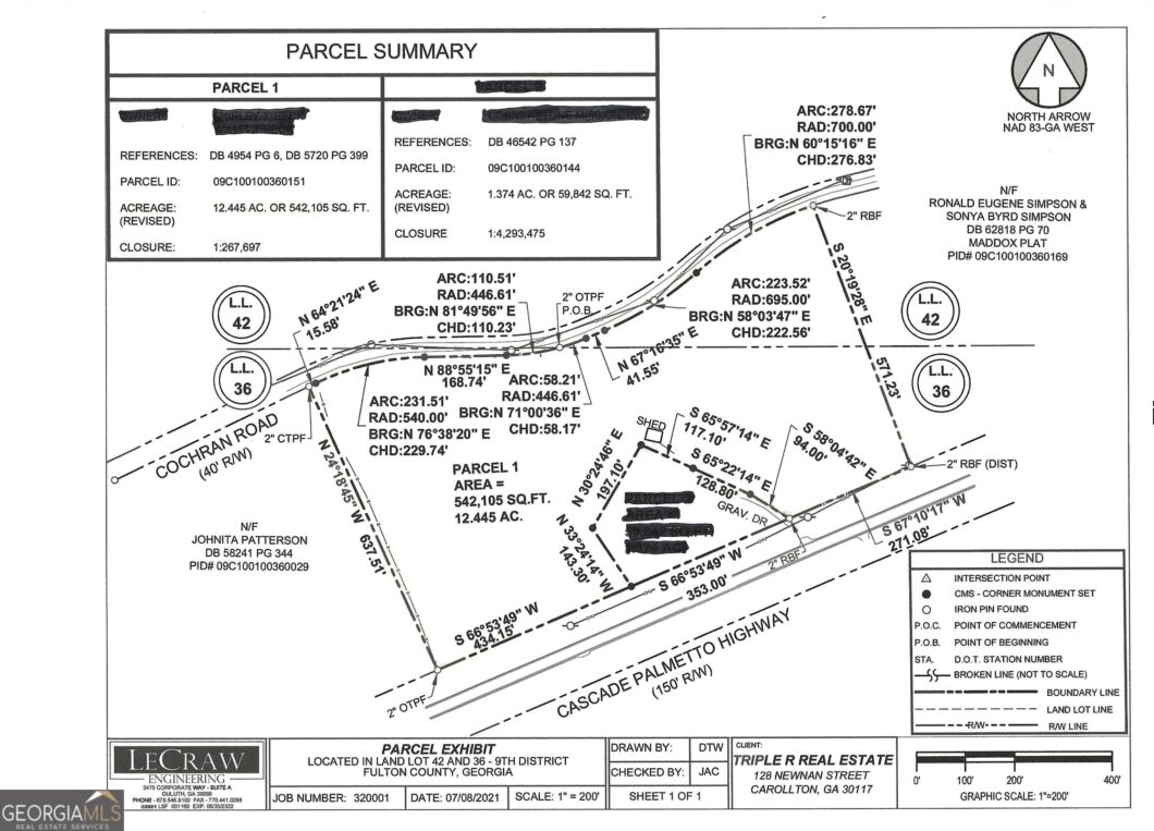 0 Cascade Palmetto Highway PARCEL 1