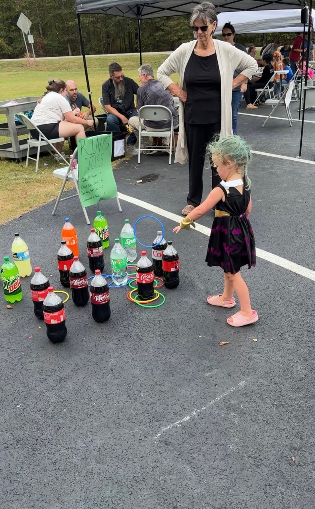 Child playing a Halloween event game