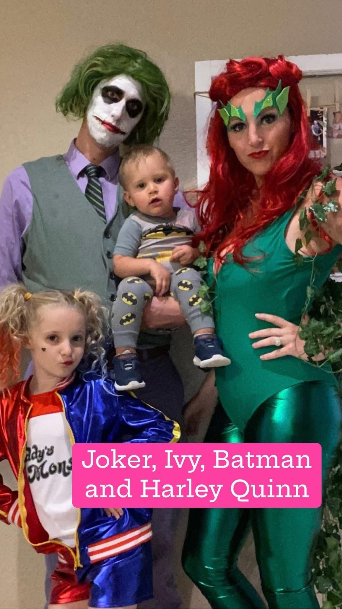 Family dressed up for Halloween