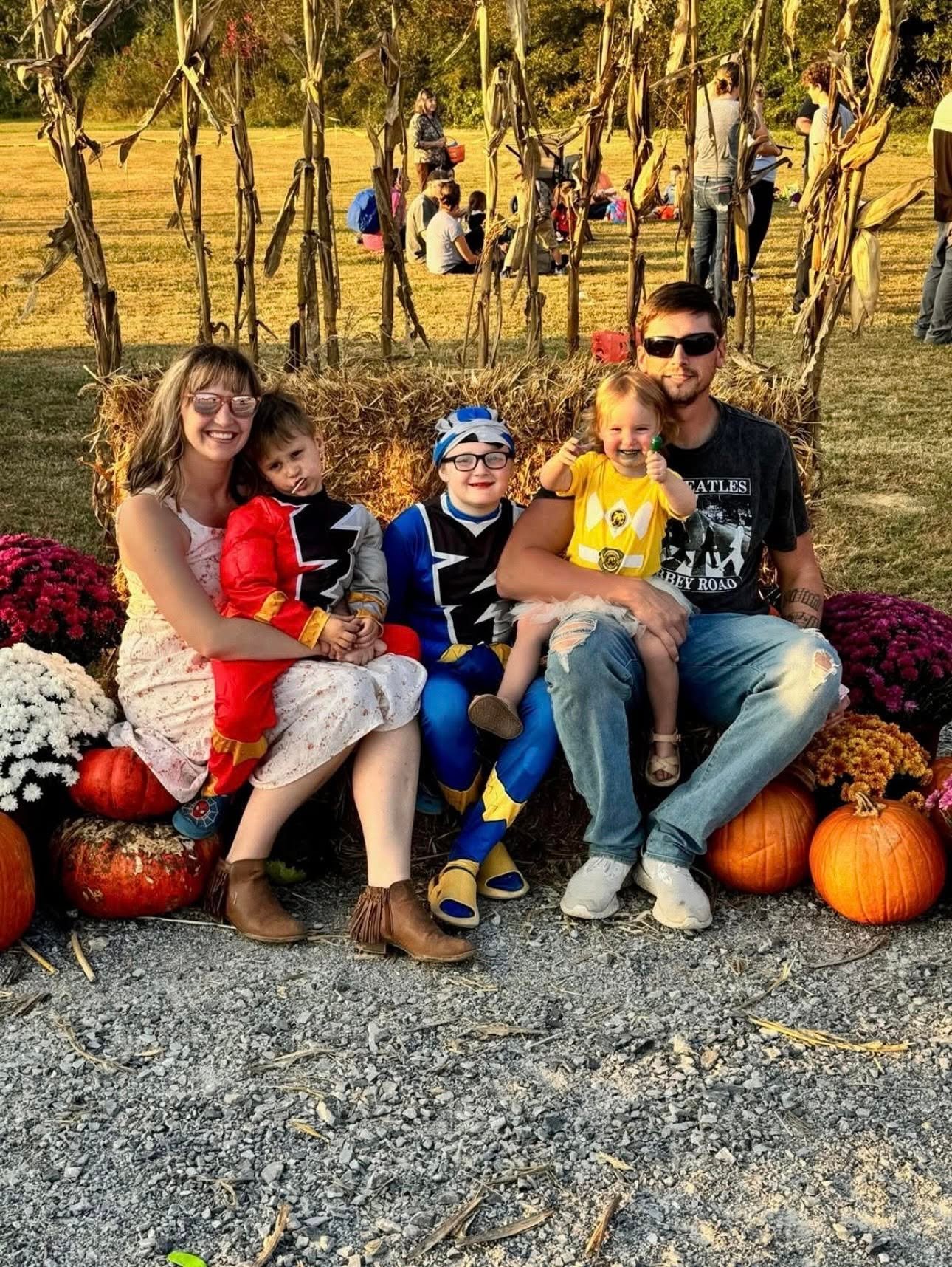 Family enjoying a fall festival and Halloween event in West Georgia